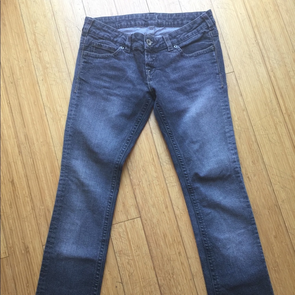 Topshop Moto Gray Denim Jeans Slim Fit Low Rise